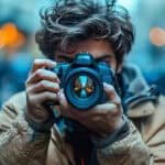 Un homme en train de prendre une photo. Réservez un photographe